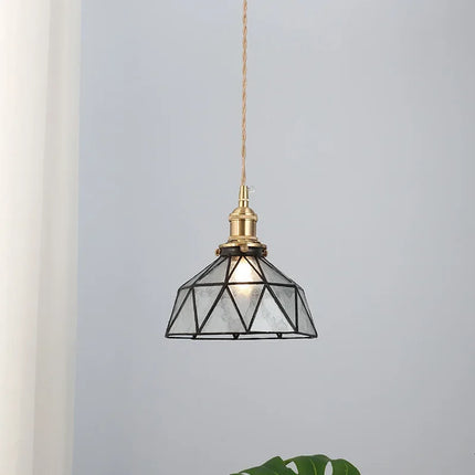 Lustre suspension en verre au design nordique pour intérieur moderne — LZ4X9P