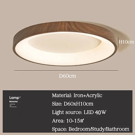 Plafonniers LED imitation bois formes rond, rectangle et carré — LZ4X9P