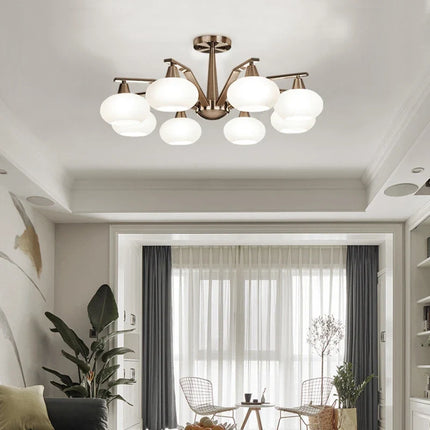 Lustre LED moderne en métal nickel — LZ4G7X2