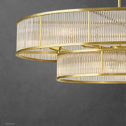 Lustre circulaire rétro en cristal pour décoration intérieure — LZ4X9M