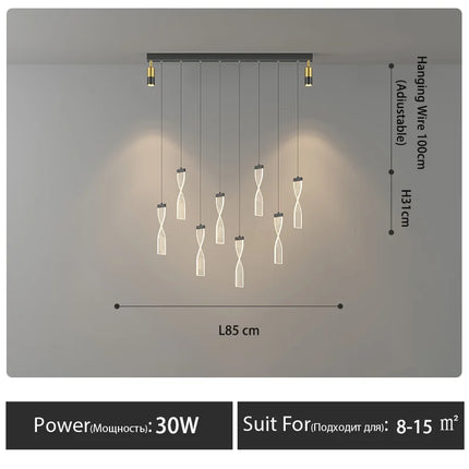 Suspension LED style nordique pour cuisine, hôtel et café — LZ4X9P2Q