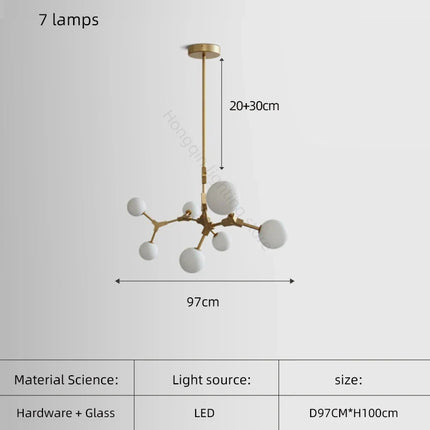 Lustre minimaliste en verre pour éclairage élégant — LZ4XJ9