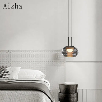 Lampe de chevet suspension LED en verre au design moderne — LZ4X9P