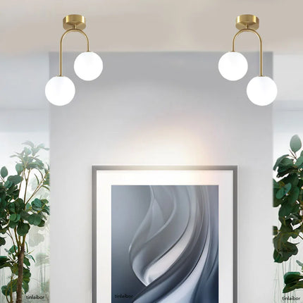 Plafonnier boule en acrylique pour éclairage polyvalent — LZ4N7Q2