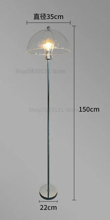 Lampadaire LED nordique en acrylique avec abat-jour coloré rétro — LZ4X9P2