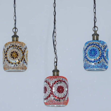 Suspension LED style bohémien en mosaïque turque rétro — LZ4X9P2