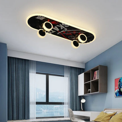 Plafonnier nordique créatif skateboard pour chambre d’enfant moderne — LZ3X9P