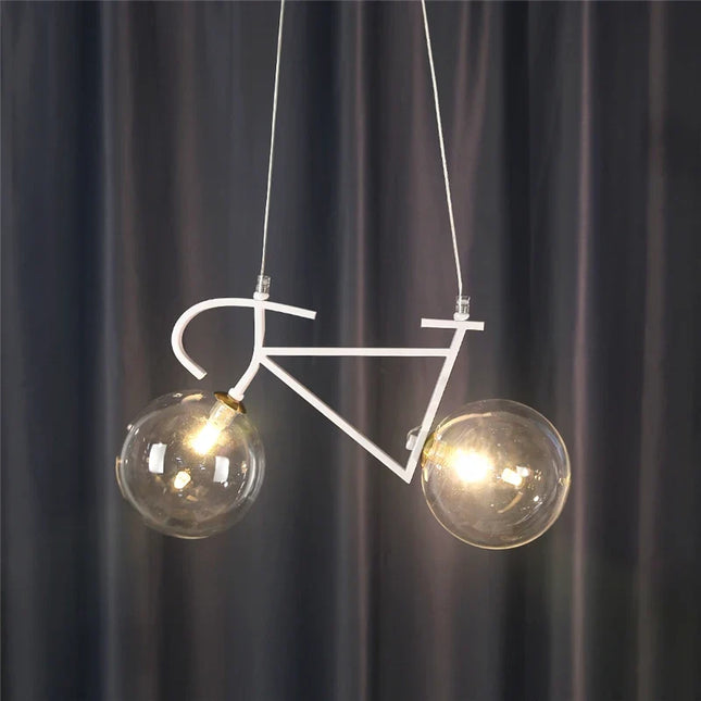 Suspension LED créative en fer style vélo moderne — LZ4X7Q9