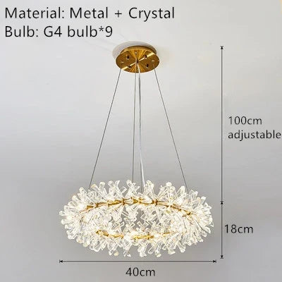 Applique murale LED en cristal et métal doré pour salon et TV, ampoule G4 110-220V — LZ4P9XQ