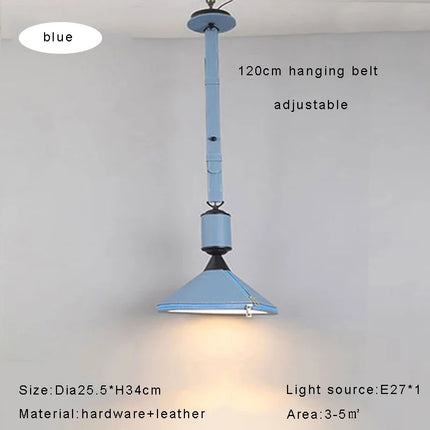 Lustre LED moderne avec ceinture en cuir pour décoration intérieure — LZ4X9P