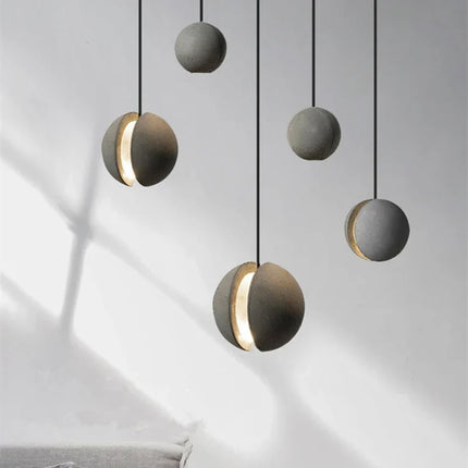 Suspension ronde en ciment au style vintage pour intérieur — LZ7D9X