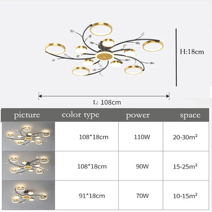 Lustre nordique élégant pour éclairage intérieur lumineux — LZ4P9XJ