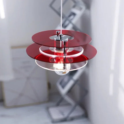 Lustre suspension arc-en-ciel soucoupe volante rétro pour bar ou restaurant — LZ4X9T