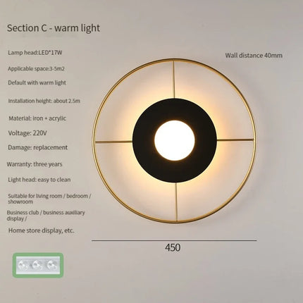 applique murale led moderne pour éclairage décoratif intérieur