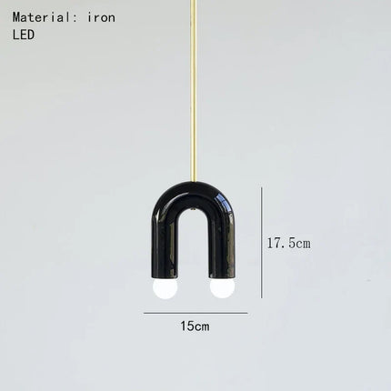 Lustre suspension réglable en fil métallique arc-en-ciel art déco — LZ4P9XQ