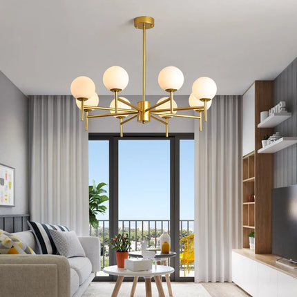 Lustre en verre au design médiéval pour décoration intérieure moderne — LZ4P9XJ