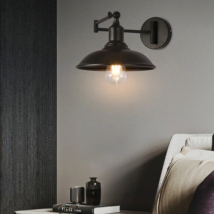 Applique murale rétro américaine avec bras pliant pour lecture — LZ4X9Q2