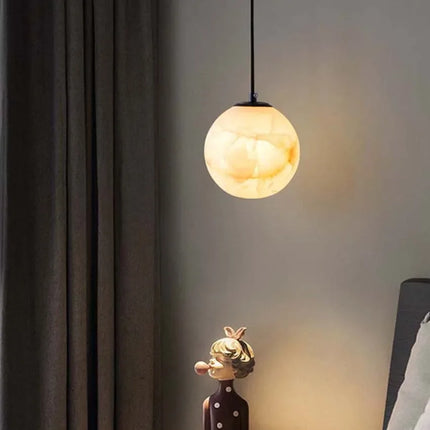 Suspension nordique en marbre avec boule suspendue élégante — LZ4XJ9