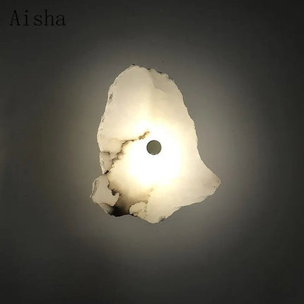 Applique murale en marbre naturel avec éclairage LED design art déco — LZ4P9XQ