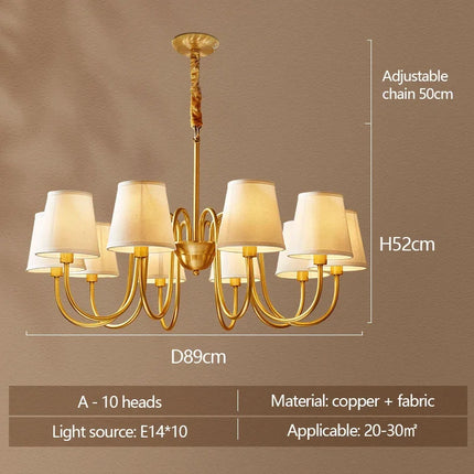 Plafonnier LED en cuivre au design nordique moderne et luxueux — LZ4X9T2