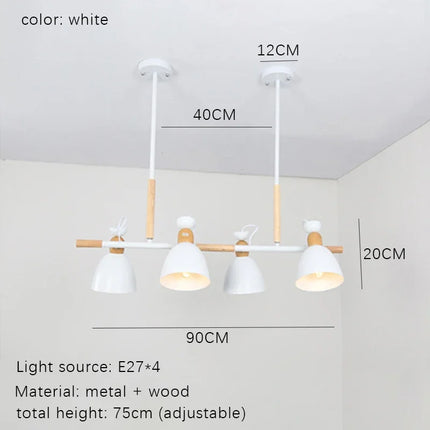 suspension led en rondins nordiques décoratives
