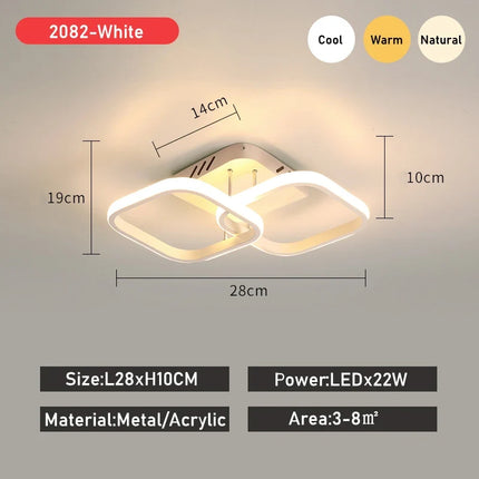 Plafonnier LED moderne en acrylique pour allée et balcon — LZ4X9Q2J