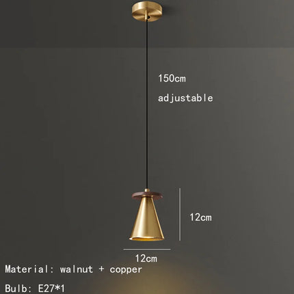 Suspension intérieure moderne en cuivre noir et or — LZ4X9P2