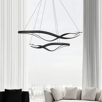 Lustre moderne à anneau irrégulier avec cordon réglable — LZ4X9M