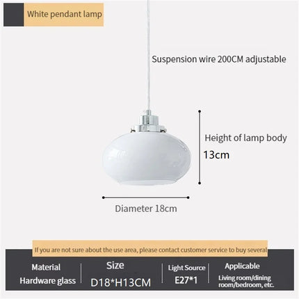 Lustre suspension en verre style Bauhaus pour salon nordique — LZ4FJ9