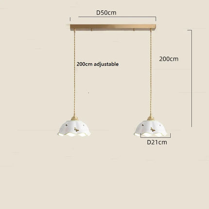 Suspension fleur en céramique moderne