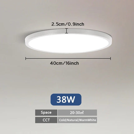 Plafonnier LED ultra fin avec design nuages et éclairage intelligent — LZ4P9XQ