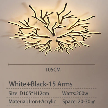 Lustre moderne en fer forme de branche pour intérieur — LZ4Q7M9