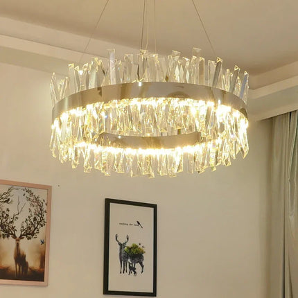 Lustre en cristal lumineux style nordique pour décoration moderne — LZ4XJ9
