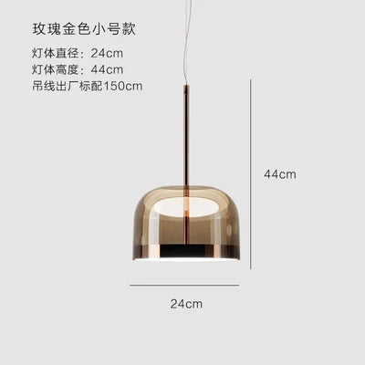 Suspension LED en verre au design nordique moderne — LZ4X9M