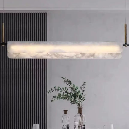 Lustre en marbre naturel espagnol et cuivre pour décoration moderne — LZ4X9T