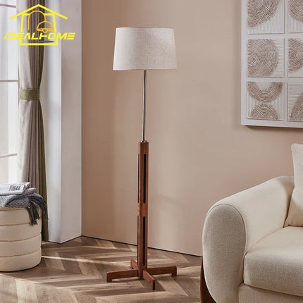 Lampadaire en bois massif style wabi-sabi zen lumineux — LZ4X9M