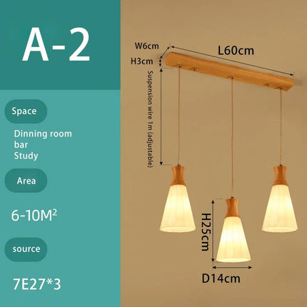 Lustre suspension en bois massif et verre — LZ4P9XQ