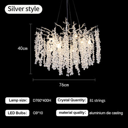Lustre LED en cristaux au design moderne pour intérieur — LZ4XJ9