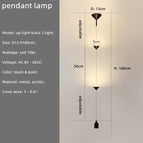 Suspendre noir 2 lumière A / Lumière chaude 3000K