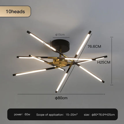 Lustre LED en forme de bâton pour décoration intérieure — LZ4X9P