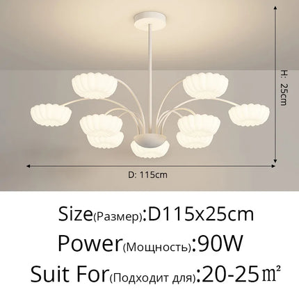 Lustre romantique pour mariage avec lampe en cloche pour salon — LZ4X9QJ