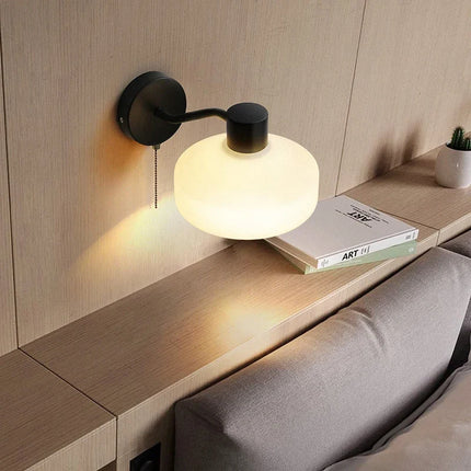 Applique murale nordique rétro en verre pour décoration lumineuse — LZ4X9J