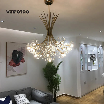 Lustre moderne en cristal avec LED luminaire suspension — LZ4X9P