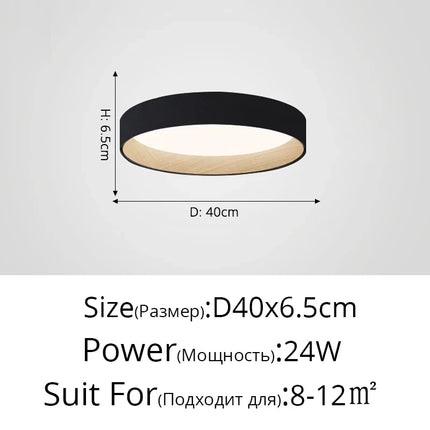 plafonniers minimalistes modernes grain de bois créatifs