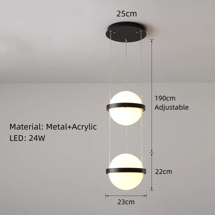 Suspension LED nordique avec pot de fleur intégré — LZ4P9XQ