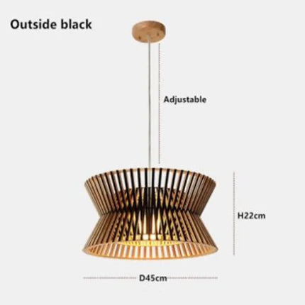 Lustre suspension en bois massif style nord-européen pour intérieur — LZ4X9T2