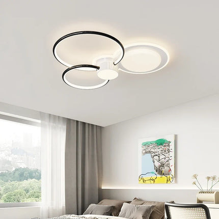 Plafonnier LED intérieur design avec anneau créatif décoratif — LZ4X9P