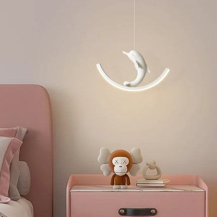 Suspension LED enfant avec motifs dauphin et ours — LZ4P9X
