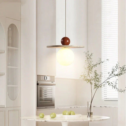 Suspension en pierre naturelle avec globe en verre pour cuisine et chambre — LZ4X9M