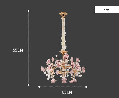 Lustre LED intérieur en cristal, céramique et porcelaine — LZ4X9J